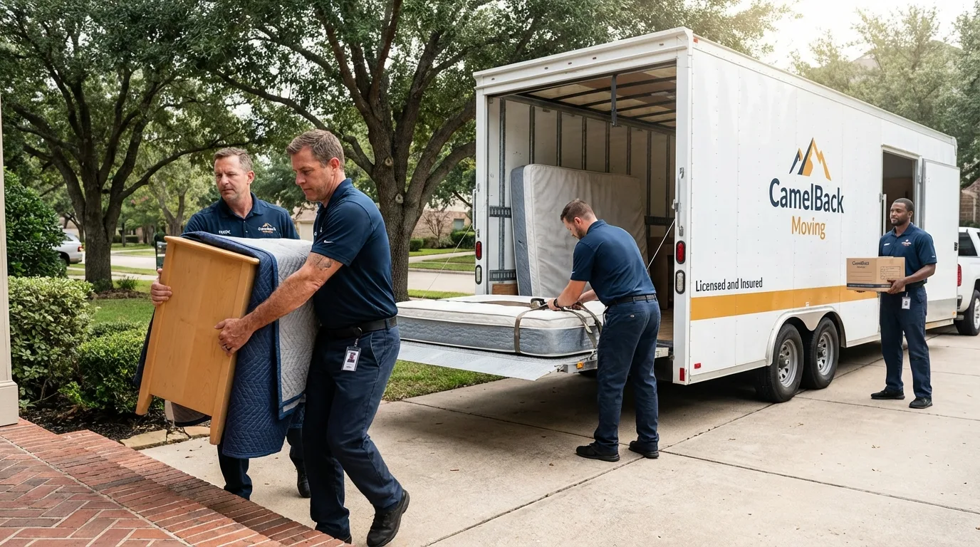 Crew loading residential truck for cross-state move from Knoxville, TN